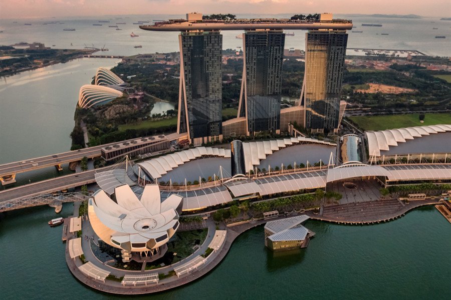 Pemandangan Marina Bay Sands Singapore